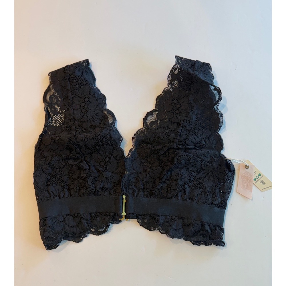 Free People HAH Got‎ Ur Back Bra Lace Noir NEW XS